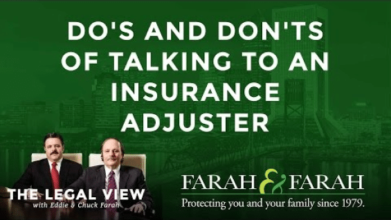 Farah and Farah team talking about the dos and don'ts of talking to an insurance adjuster