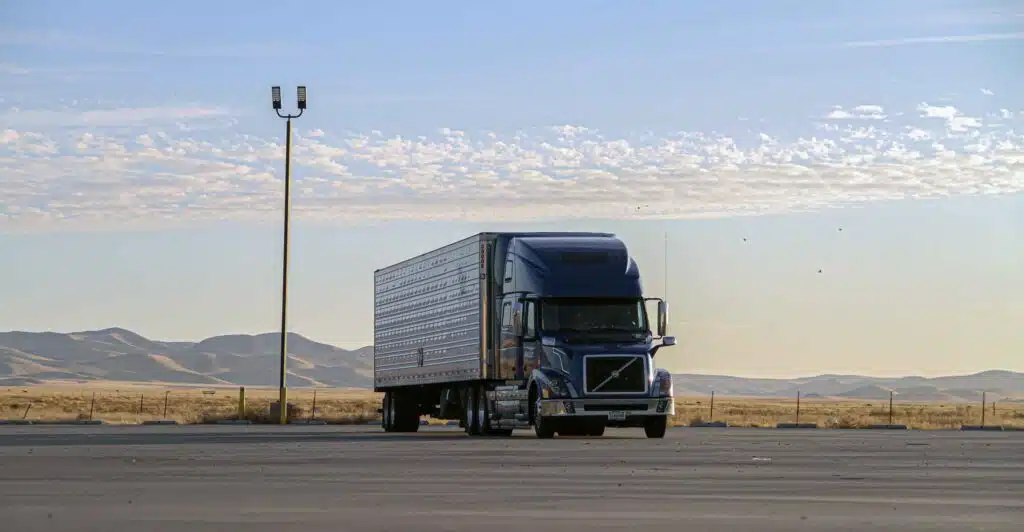 truck speeding on highway