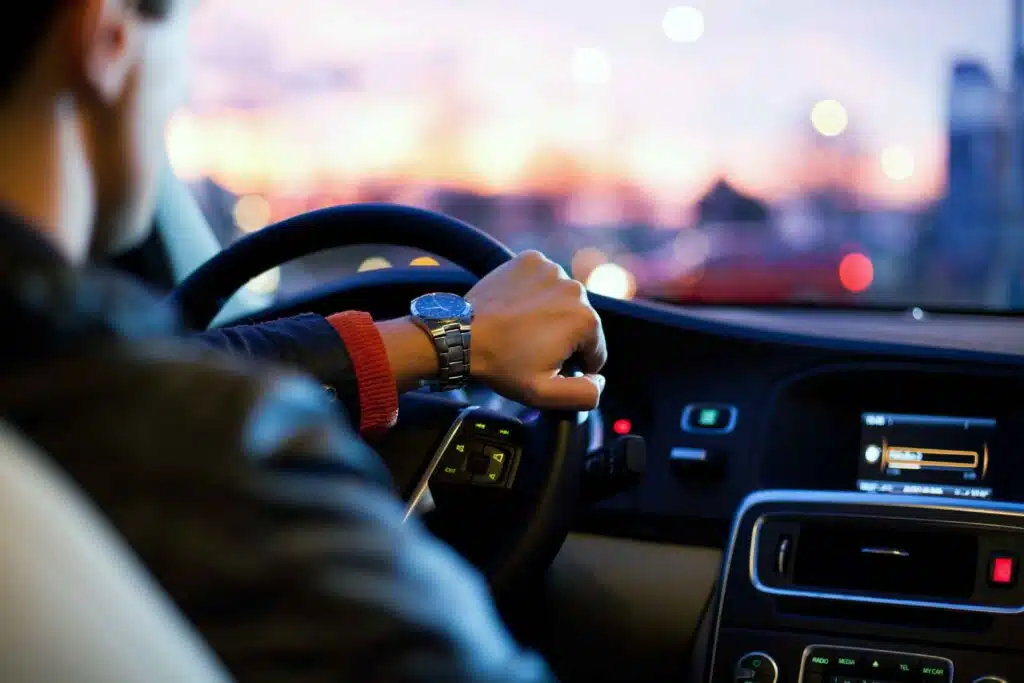 Image of a man driving