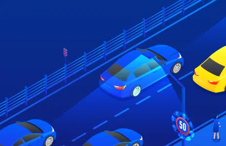 vehicle in traffic banner
