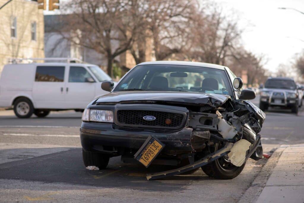 An accident vehicle