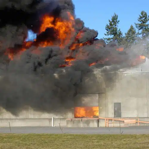 A burning place