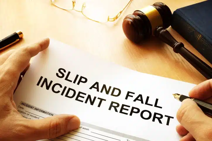 Slip and fall incident report