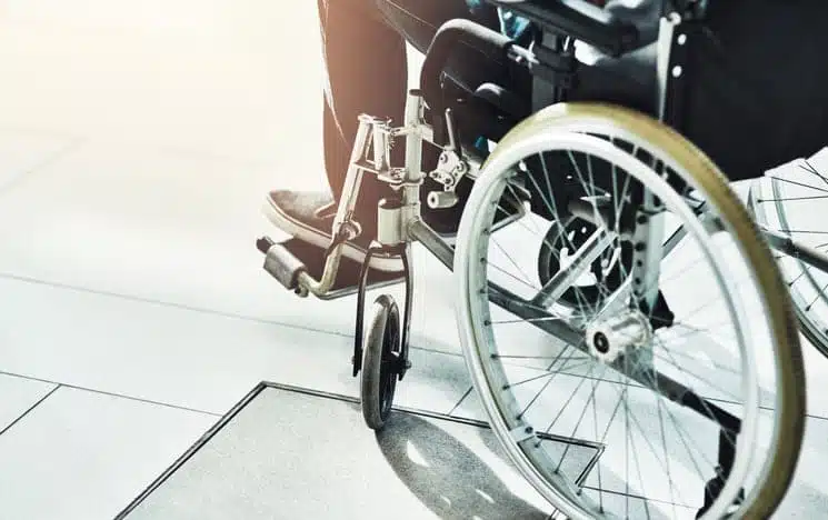 someone on a wheelchair