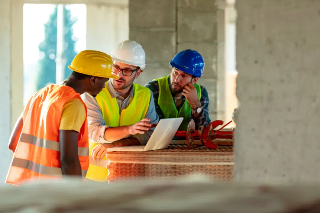 Construction Workers in discussion