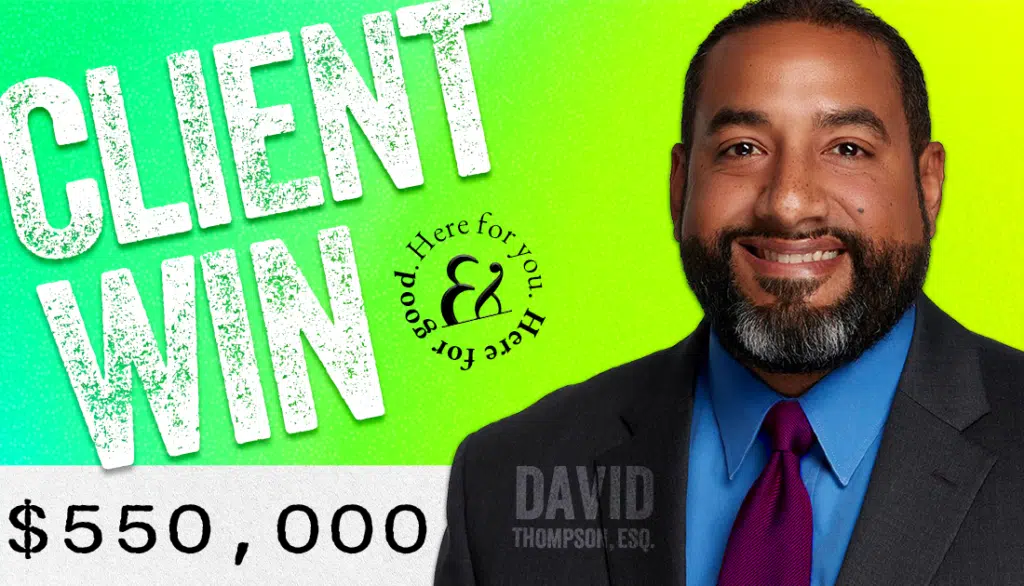 Jacksonville Attorney David Thompson Wins 550,000 for Client