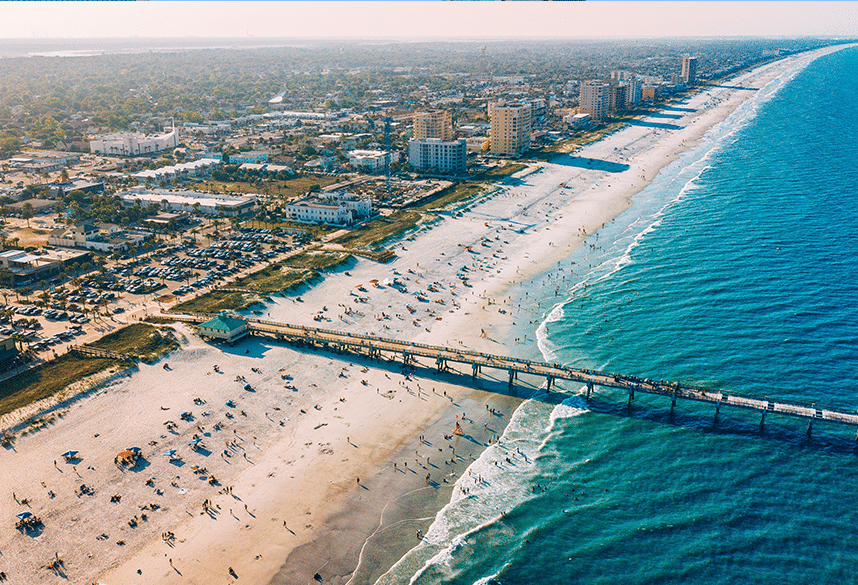 Aerial view of Jacksonville.