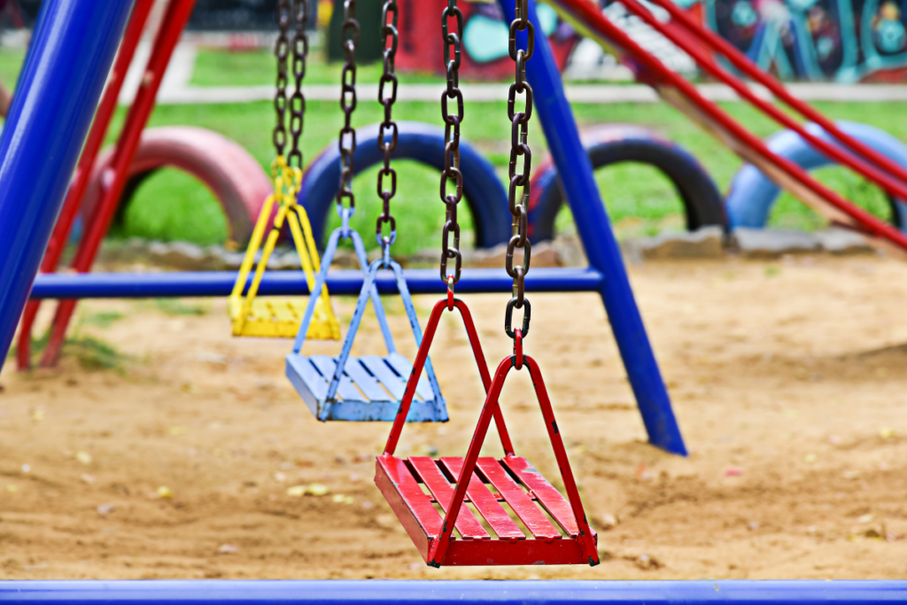 Swingset at playground