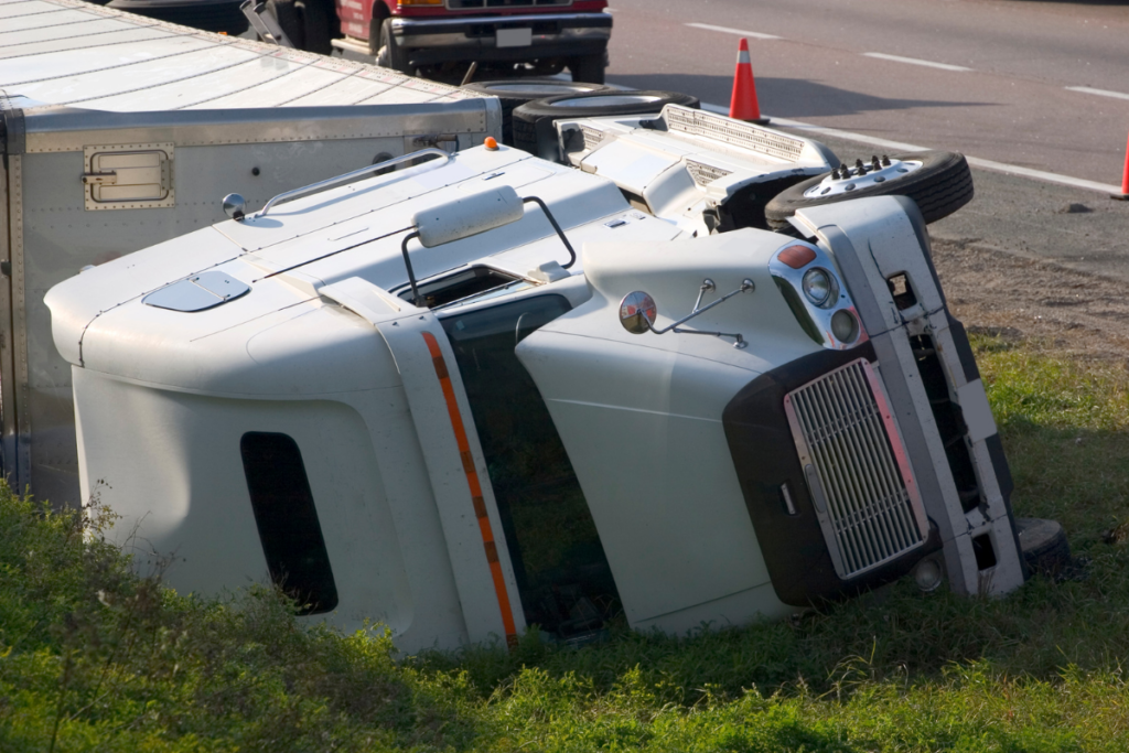Truck accident rollover