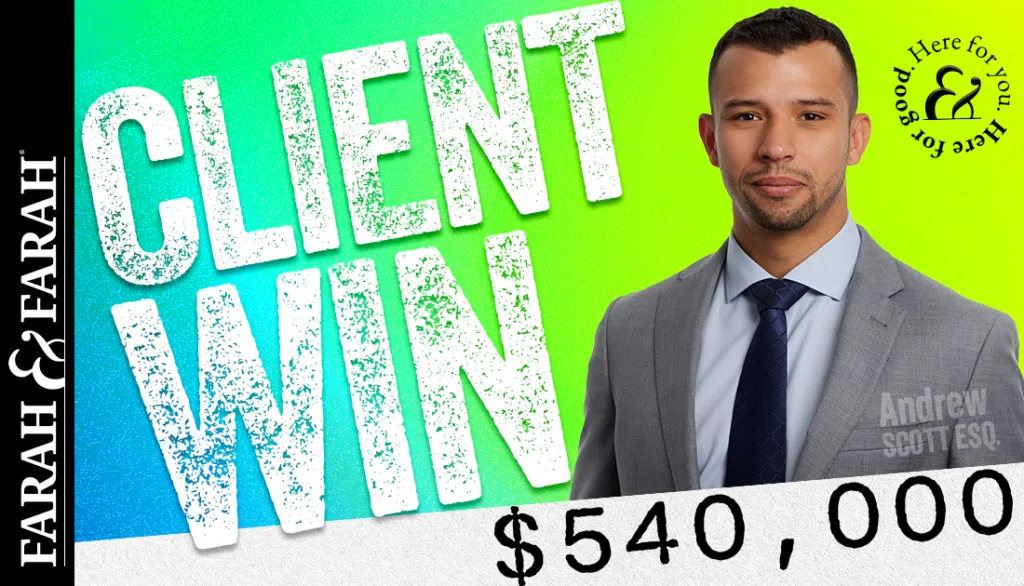 Andrew Scott wins over $500,000 for car accident victims.