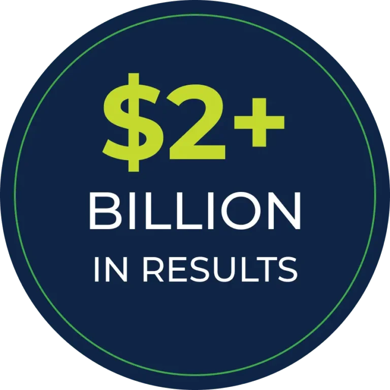 $2 billion plus in results logo