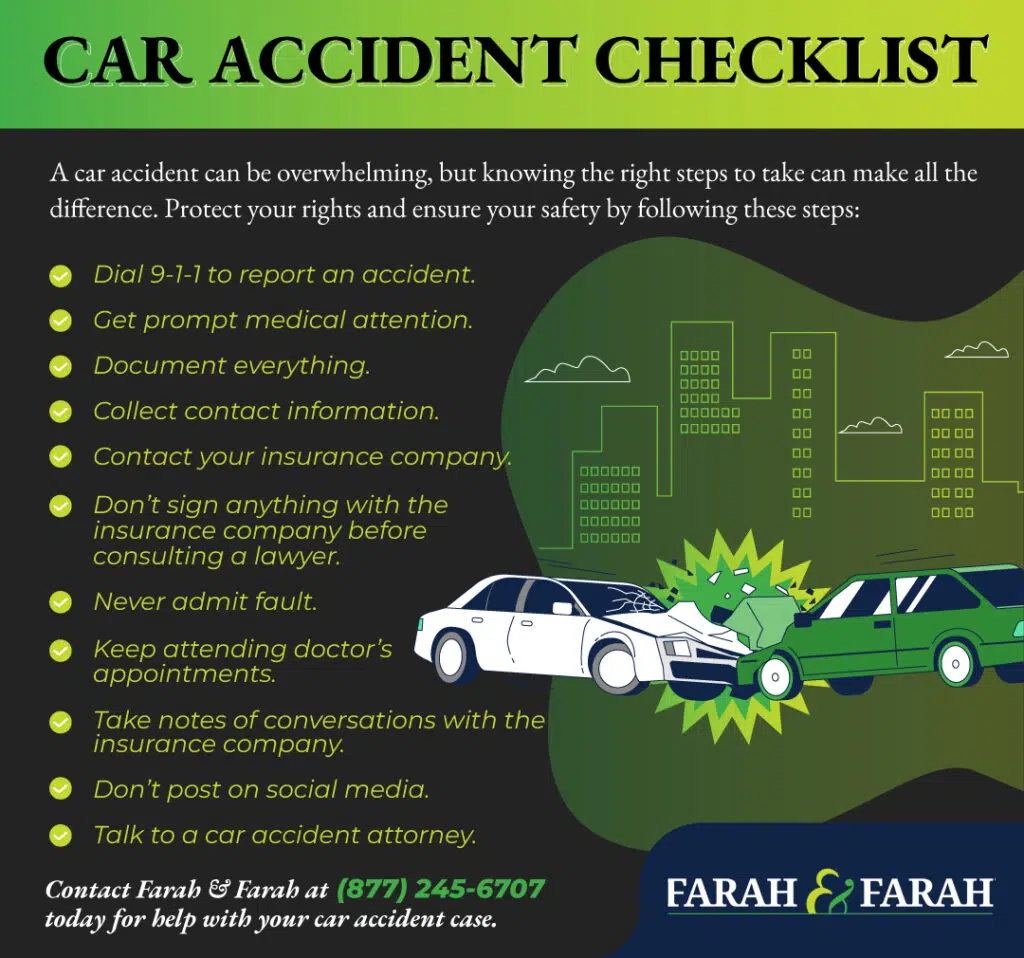 car accident checklist infographic