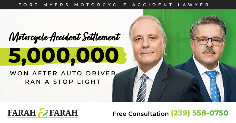 Graphic detailing earned motorcycle accident settlement - Fort Myers Motorcycle Accident Lawyer