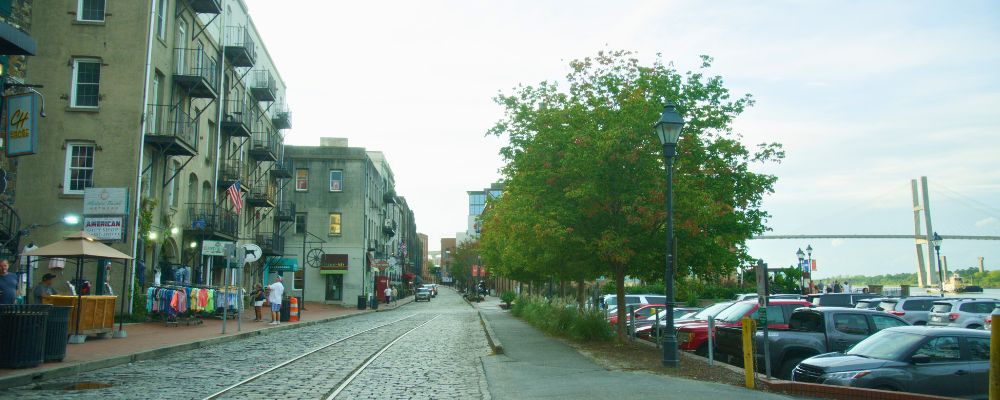 Still photo of the streets of Savannah