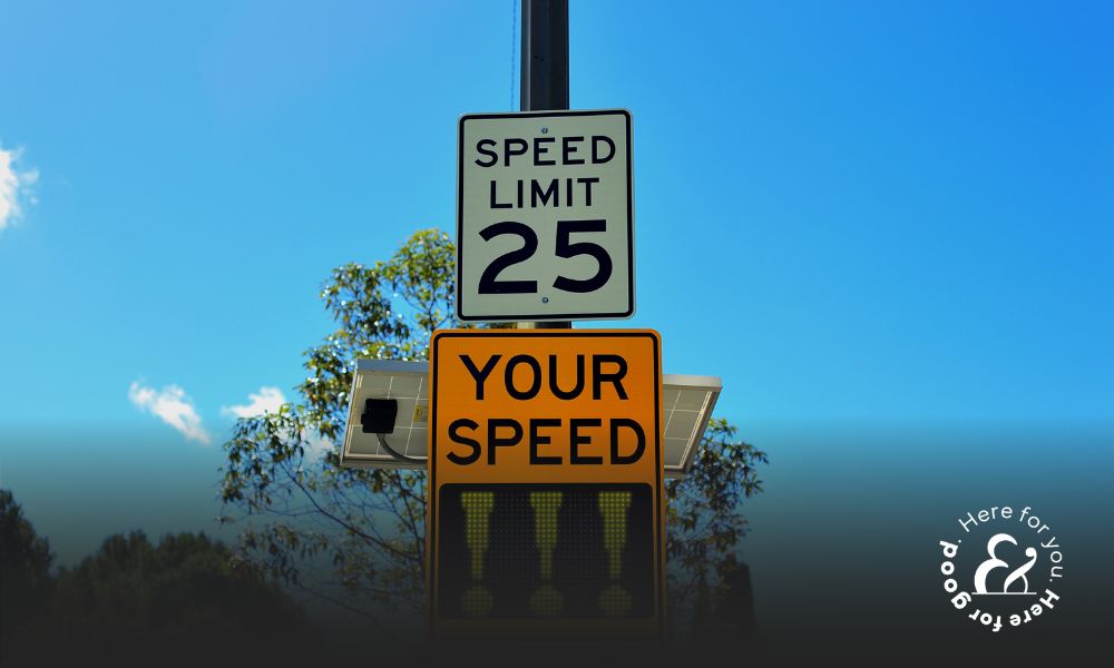 Traffic sign for speed limit