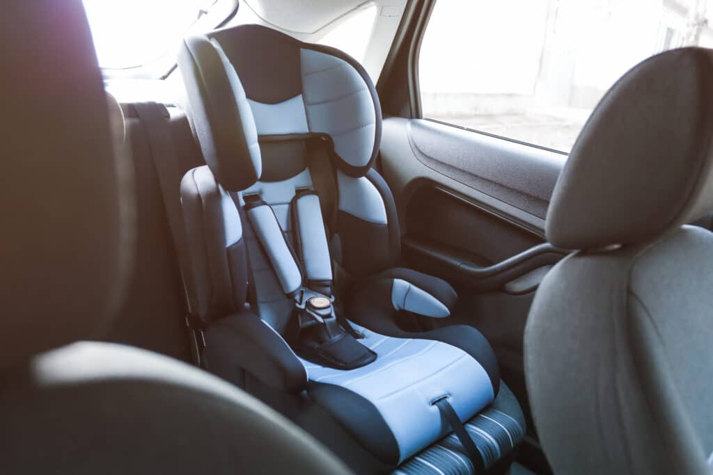 Child seat in a car