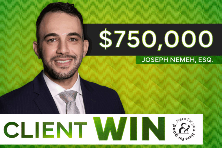 Personal Injury Attorney Joseph Nemeh won $750,000 for a client with a slip and fall at church