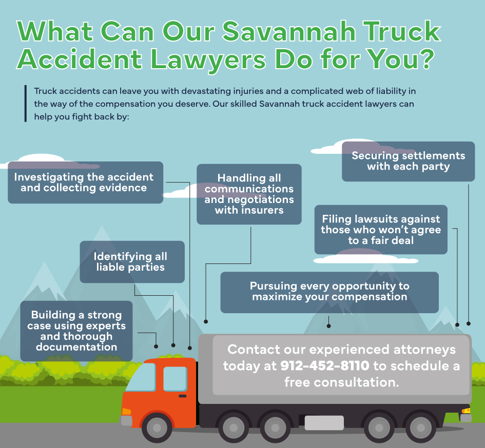 Infographic Explaining What Our Savannah Truck Accident Lawyers Do for You