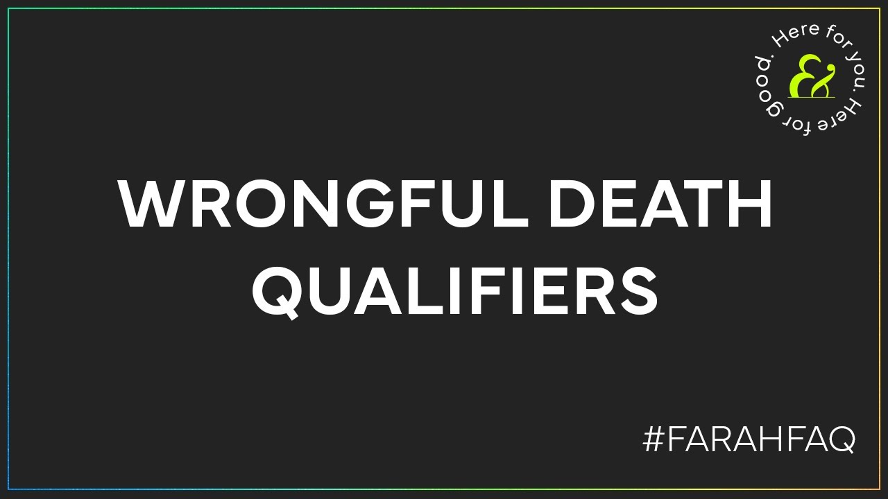 Wrongful death qualifiers video thumbnail