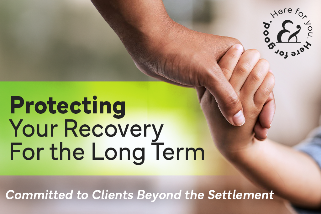 two hands holding to indicate long-term support following a personal injury settlement
