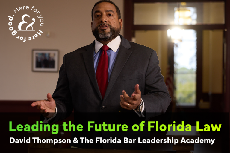 Personal Injury Attorney David Thompson serving on Florida Bar Leadership Academy Committee