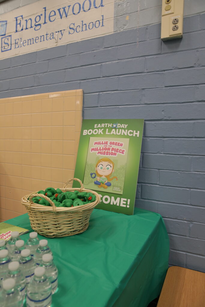 Emily Smith's book Millie Green and the Million Piece Mission book launch at Englewood Elementary School